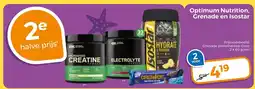 Trekpleister Optimum nutrition, grenade en isostar aanbieding