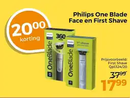 Trekpleister Philips one blade face en first shave aanbieding