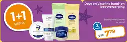 Trekpleister Dove en vaseline hand en bodyverzorging aanbieding