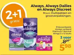 Trekpleister Always, always dailies en always discreet aanbieding
