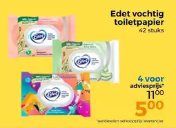 Trekpleister Edet vochtig toiletpapier aanbieding