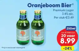 Die Grenze Oranjeboom Bier aanbieding