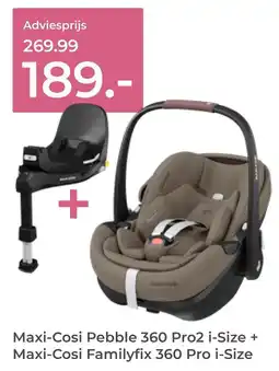 Prenatal Maxi-Cosi Pebble 360 Pro2 i-Size + Maxi-Cosi Familyfix 360 Pro i-Size aanbieding