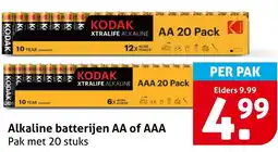 Hoogvliet Alkaline batterijen AA of AAA aanbieding