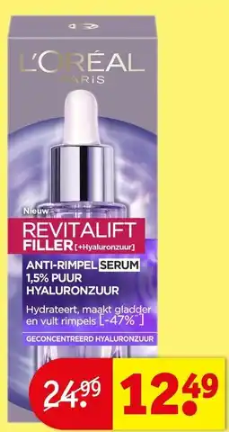 Kruidvat L'oréal paris revitalift filler +Hyaluronzuur aanbieding