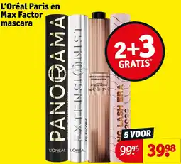 Kruidvat L'Oréal Paris en Max Factor mascara aanbieding