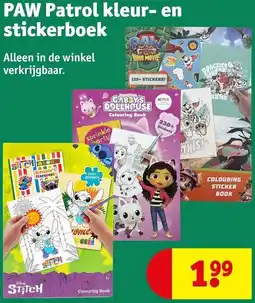 Kruidvat PAW Patrol kleur en stickerboek aanbieding