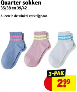 Kruidvat Quarter sokken aanbieding