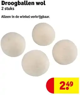 Kruidvat Droogballen wol aanbieding
