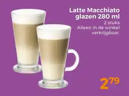 Trekpleister Latte macchiato glazen aanbieding