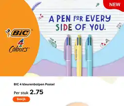 The Read Shop Bic 4 kleurenbalpen pastel aanbieding