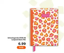The Read Shop Schoolagenda 2026 A6 Leopard Glam FSC aanbieding