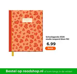 The Read Shop Schoolagenda 2026 studie Leopard Glam FSC aanbieding