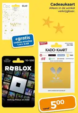 Trekpleister Cadeaukaart aanbieding
