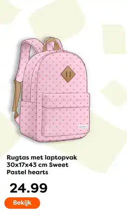The Read Shop Rugtas met laptopvak Sweet Pastel hearts aanbieding
