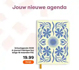 The Read Shop Schoolagenda 2026 A-journal Fabrique Sun beige 18 maanden FSC aanbieding
