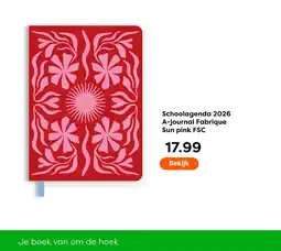 The Read Shop Schoolagenda 2026 A-journal Fabrique Sun pink FSC aanbieding