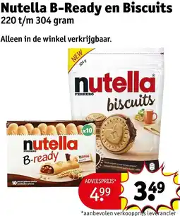 Kruidvat Nutella B-Ready en Biscuits aanbieding
