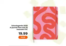 The Read Shop Schoolagenda 2026 A-journal Flow roze 18 maanden FSC aanbieding