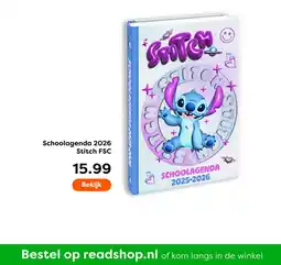 The Read Shop Schoolagenda 2026 Stitch FSC aanbieding