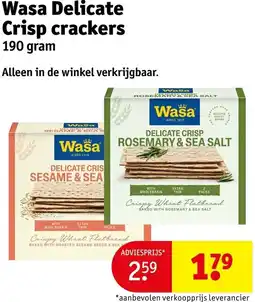 Kruidvat Wasa Delicate Crisp crackers aanbieding