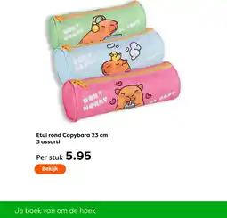 The Read Shop Etui rond Capybara 3 assorti aanbieding