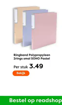 The Read Shop Ringband Polypropyleen 2rings smal SOHO Pastel aanbieding