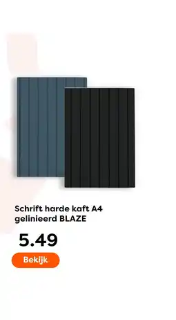The Read Shop Schrift harde kaft A4 gelinieerd BLAZE aanbieding