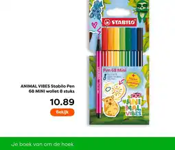 The Read Shop Animal vibes stabilo pen 68 mini wallet aanbieding
