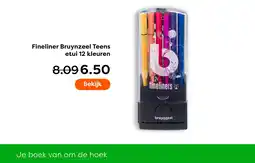 The Read Shop Fineliner bruynzeel teens etui 12 kleuren aanbieding
