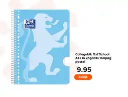 The Read Shop Collegeblk Oxf School A4+ In 23gaats 160pag pastel aanbieding