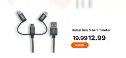 The Read Shop Kabel Grix 3-in-1 aanbieding