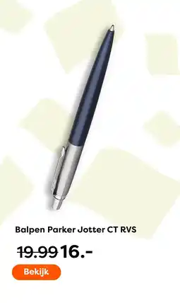 The Read Shop Balpen Parker Jotter CT RVS aanbieding