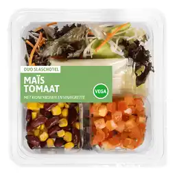 PLUS Fresh Quality Duo Slaschotel Mais Tomaat aanbieding
