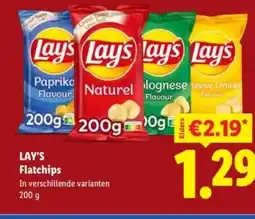 Lidl LAY'S Flatchips aanbieding