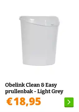 Obelink Obelink Clean & Easy prullenbak - Light Grey aanbieding