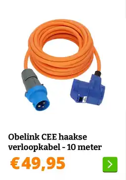 Obelink Obelink CEE haakse verloopkabel aanbieding