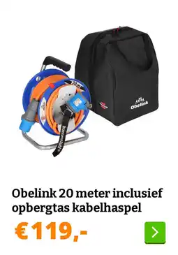 Obelink Obelink inclusief opbergtas kabelhaspel aanbieding