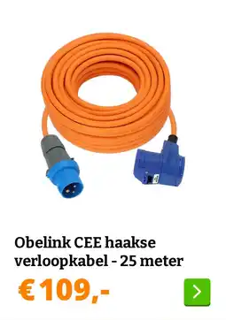 Obelink Obelink CEE haakse verloopkabel aanbieding
