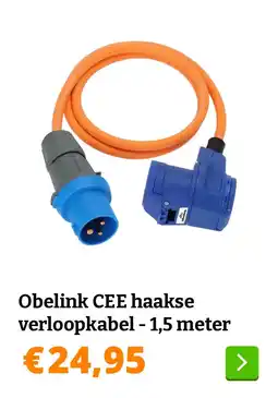 Obelink Obelink CEE haakse verloopkabel aanbieding