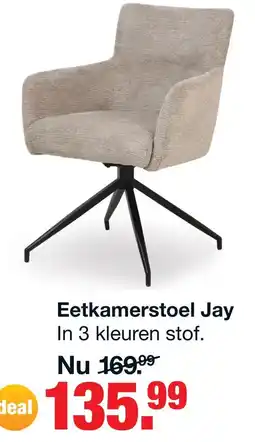 Budget Home Store Eetkamerstoel Jay Licht grijs aanbieding