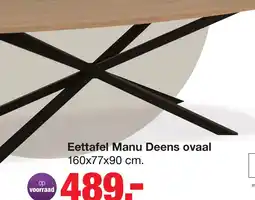Budget Home Store Eettafel manu deens ovaal aanbieding