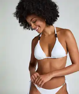 Hunkemoller Hunkemöller Triangel bikinitop Seashell Wit aanbieding