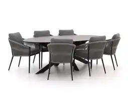 Kees Smit + 15% kassakorting | Bellagio Mineo/Furato ellips 240cm dining tuinset 7-delig aanbieding