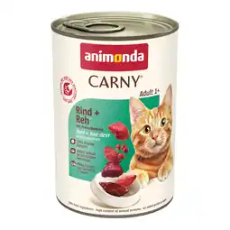 Zooplus 6x400g Adult Rund, Ree met Veenbessen animonda Carny Kattenvoer aanbieding