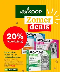 Welkoop Frontline vlooien- en tekenpipetten aanbieding