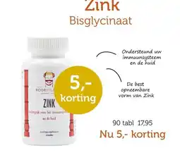 De Rode Pilaren Rodepila Zink Bisglycinaat aanbieding