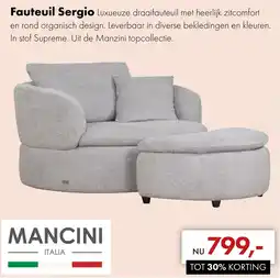 Woonsquare Mancini Fauteuil Sergio aanbieding