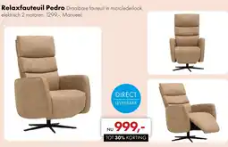 Woonsquare Relaxfauteuil pedro aanbieding