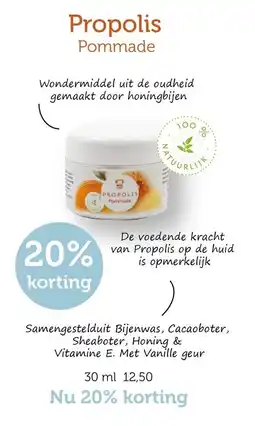 De Rode Pilaren Propolis Pommade aanbieding
